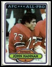 1980 Topps #230 John Hannah New England Patriots