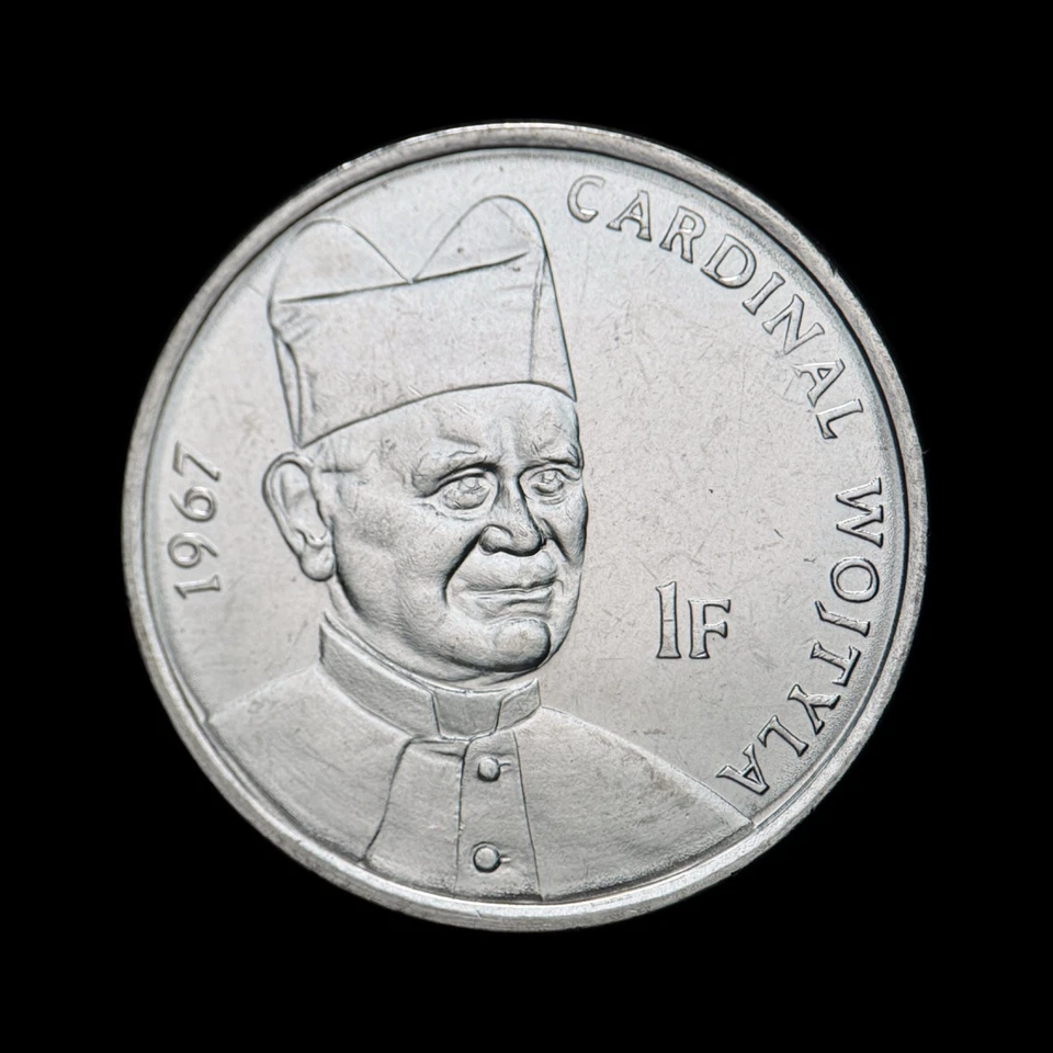 CONGO. 2004, 1 Franc - Pope John Paul II Visit, 1967 Cardinal Wojtyła 1 - Image 3 of 3