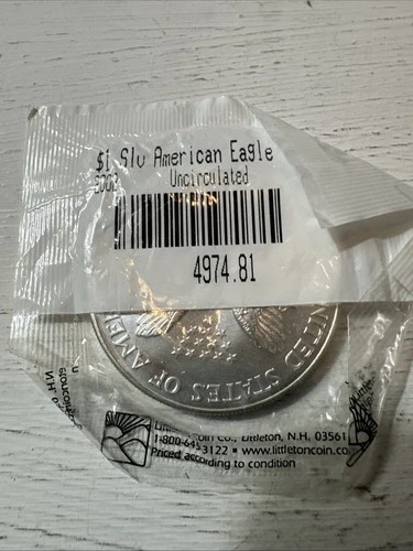 2002 Silver Eagle $1 Dollar 1oz Uncirculated .999 -MS-Brilliant Uncirculated-