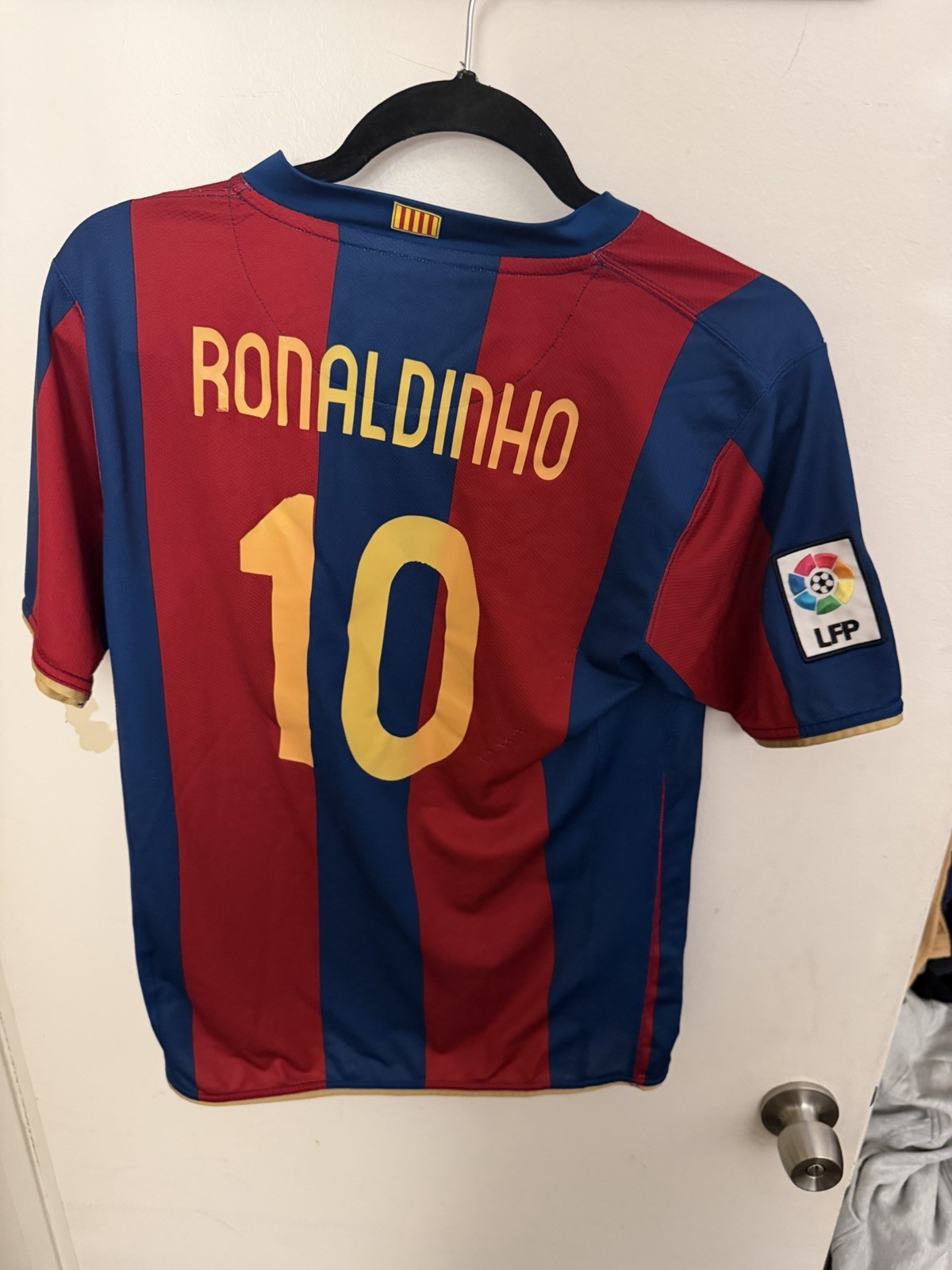 2007-2008 Nike FC Barcelona Ronaldinho Home Jersey