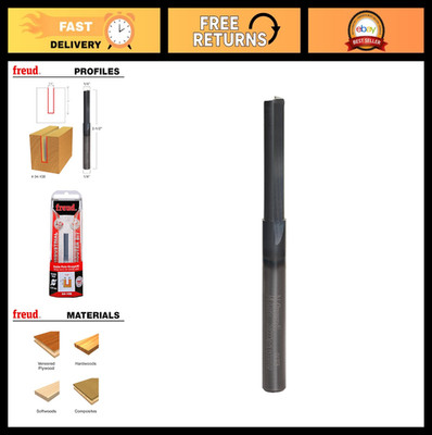 Double Flute Straight Router Bit, Hi-Density Carbide, 1/4'' Shank, 24000 RPM, 2 C