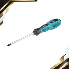 1 Phillips Screwdriver 4 Inch Round Shaft Non Slip Comfortable Handles