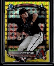 2025 Bowman Draft #BDC-170 Brian Curley Chrome Yellow Geometric /75