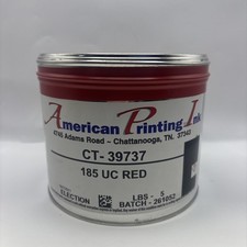 American Ink- Offset Printing Ink "185 UC RED"-- 5.20 lb. can "Oil Base"