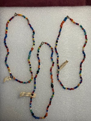 Vintage Czech Multi Color Glass Bead Necklace