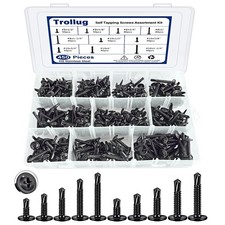 450PCS Self Tapping Screws for Metal, 410 Stainless Steel Self Drilling Screw...