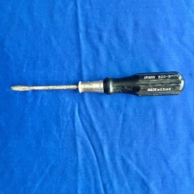 Vintage Irwin Screwdriver Wood Handle 300-3'' USA