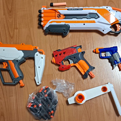 N-Strike Elite Roughcut 2x4, Stockshot Modulus, Mega Bigshock, Jolt, Brille...