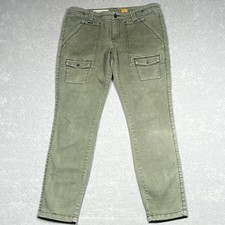 Anthropologie Pilcro  The Letterpress Cargo Pants Women Size 6 Army Green