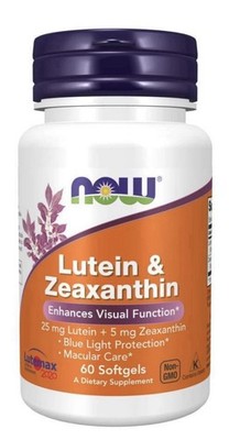 NOW Foods Lutein & Zeaxanthin, 60 Softgels, Enhances Visual Function Exp 9/27