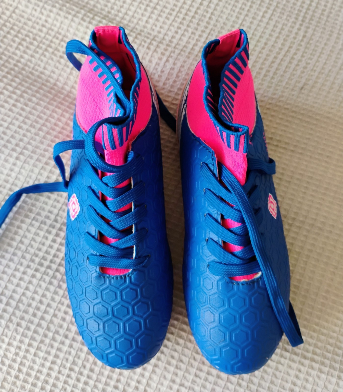 SAOLA Coppia tacchetti alti per bambini Dream blu e rosa. Taglia 1. Calcio. Calcio.