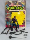 1988 FOOT SOLDIER Loose w/weapons and 10 back card Ninja Turtles VINTAGE TMNT