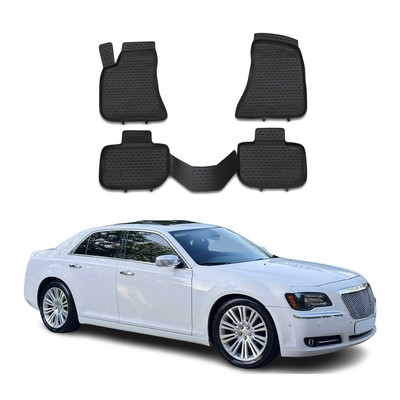 OMAC Floor Mats Liner for Chrysler 300 300C 300S 2011-2023 Black RWD All-Weather