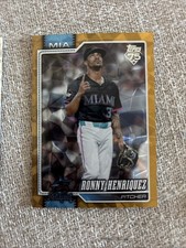 2026 TOPPS SERIES 1 RONNY HENRIQUEZ GOLD DIAMANTE 22/50 #290 MARLINS