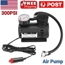Portable Mini Air Compressor Car Tire Inflator Electric Pump Auto 12V 300 PSI US