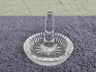 Vintage Waterford Round Crystal Glass Vanity Dish Ring Holder