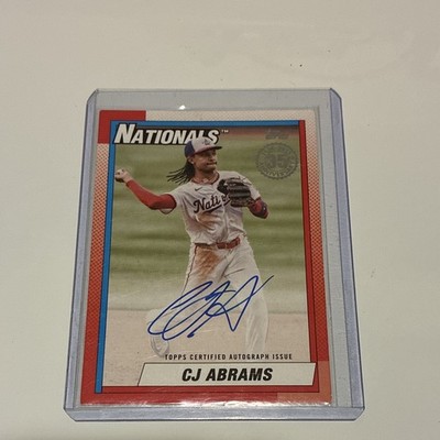 Topps 2025 Series 1 1990 Topps Autographs C.J. Abrams Auto Nationals #90A-CA