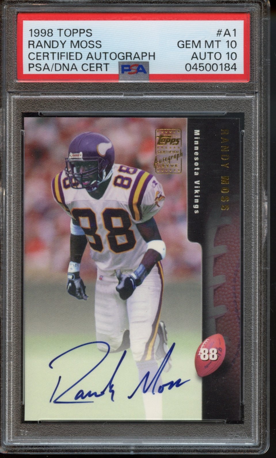 Randy Moss Topps Certified Autograph #A1 Base