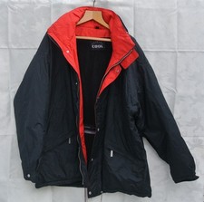 SHINING COOL Sportswear Herren Winterjacke 3XL Jacke mit Kauze Schwarz Rot