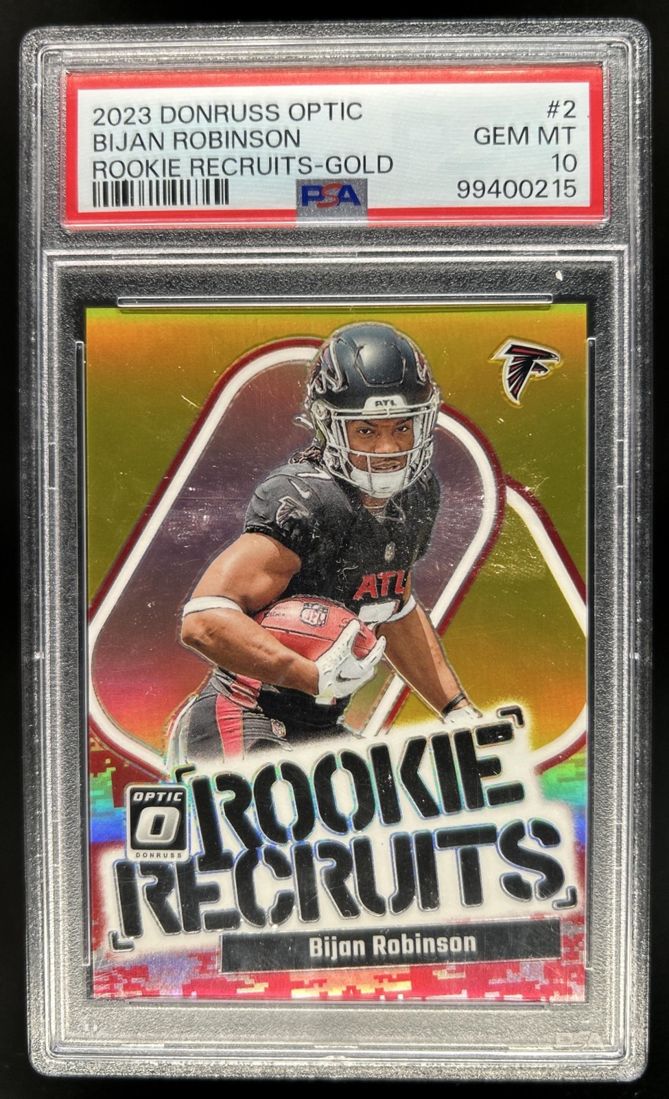 Bijan Robinson Panini Donruss Optic Rookie Recruits #2 Gold