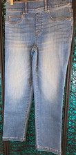 SPANX JEANS WOMENS SZ S PULL ON ANKLE STRAIGHT STRETCH DISTRESSED SHAPING 20356Q