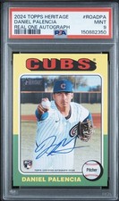 2024 Topps Heritage High - DANIEL PALENCIA - RC Rookie Real One AUTO Cubs PSA 9