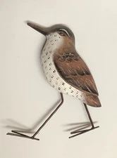 Wooden Sandpiper Dimensional Wall Hanging Decor 6.5"w x 5"h
