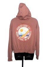 Vintage Y2K Hurley Surf Brick Colored Hoodie Size Medium