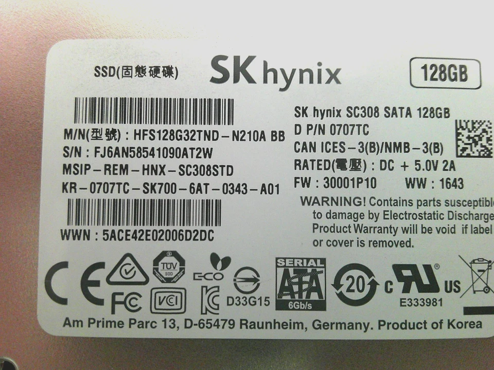 SK Hynix SC308 SATA 128gb SSD 2.5" - Image 2 of 4