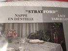 Stratford .Lace Tablecloth 70" x 84" Made in the USA ,white, 100% Polyester New — photo 5