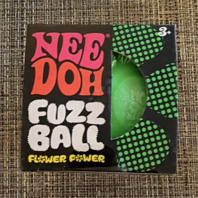 Schylling NeeDoh Fuzz Ball Flower Power Green Squeeze Ball Squishy Stress Toy