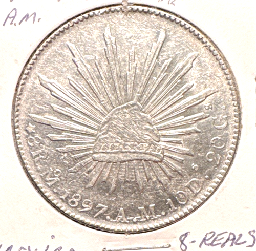 Messico 1897 Mo A.M. 8 Reales KM 377,10 Unc - Foto 1 di 2