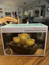 Home Collection Order 3 pc Flameless LED Candle Fountain Battery Operated New