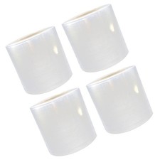  4 Pcs Packaging Plastic Film White Pe Roll Electric Stretch Wrapper