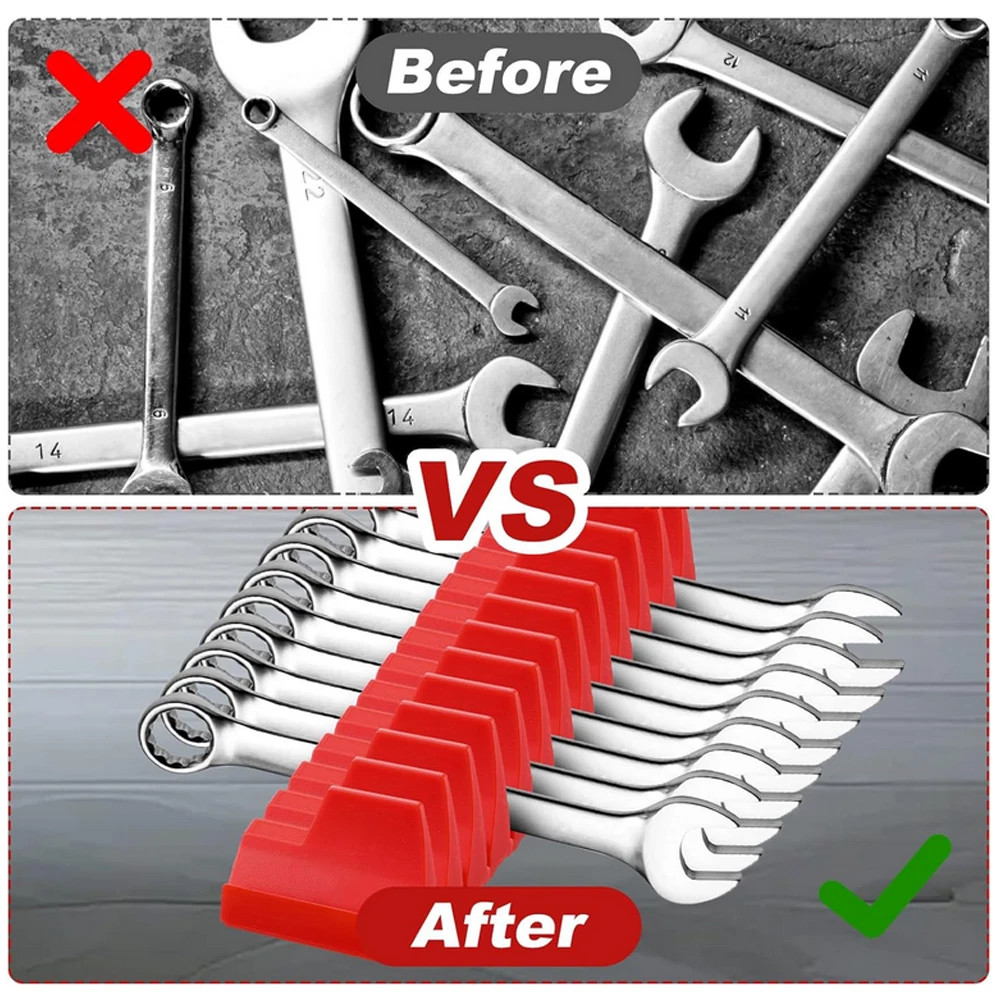 80 Slot Magnetic Wrench Organizer - Portable Tool Storage Shelf Storage tools US