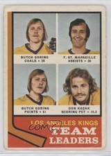 1974-75 O-Pee-Chee Butch Goring Frank St Marseille Don Kozak #98 0a4