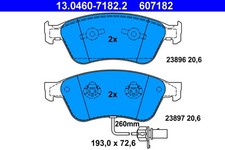BREMSBELAGSATZ FÜR AUDI A8 D3 (4E2, 4E8) - ATE 13.0460-7182.2