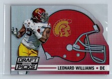 2015 Panini Prizm Collegiate Draft Picks Leonard Williams Helmet Die Cuts USC