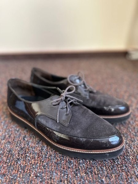 Men Paul Green Heels Black Leather 39.5