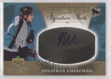 2006-07 Upper Deck Sweet Shot Signature Shots Jonathan Cheechoo #SS-CH Auto g3b
