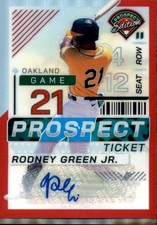 2024 Panini Prospect Edition #153 Rodney Green Jr. Red Signatures Holo #/199