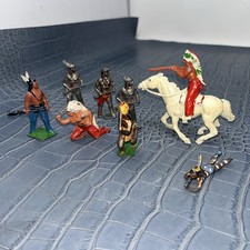 Lot Of 8 Lead Native Americans England  Japan Figures