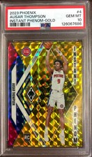 2023 Phoenix #4 AUSAR THOMPSON Instant Phenom GOLD SP Jersey #9/10 Rookie PSA 10