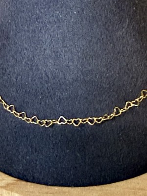 7 Zoll 10k Gelbgold Herz Gliederarmband.  1,9 mm