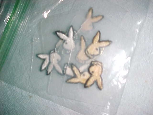 12 vintage PLAYBOY BUNNY HEAD PATCHES - UNIFORM SEW-ONS -Rare