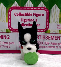 Puppy In My Pocket Series 2 Black White Boston Terrier Puppy Dog 1.5" Spike B