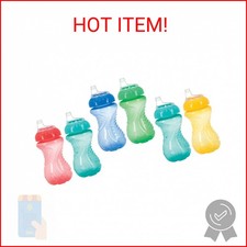 Nuby 2-Pack No-Spill Easy Grip Cup, 10 Ounce, Colors May Vary