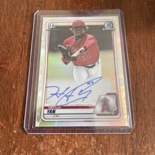 2020 Bowman Chrome Prospect Auto Refractor Hector Yan /499 Angels 1st Bowman