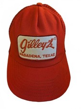 Vintage 80s Gilley's Pasadena, Texas Trucker Hat Cap Urban Cowboy - flaws