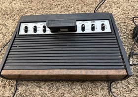Sears Tele-Games Video Arcade Atari 2600 Console Wood Grain With PacMan Working